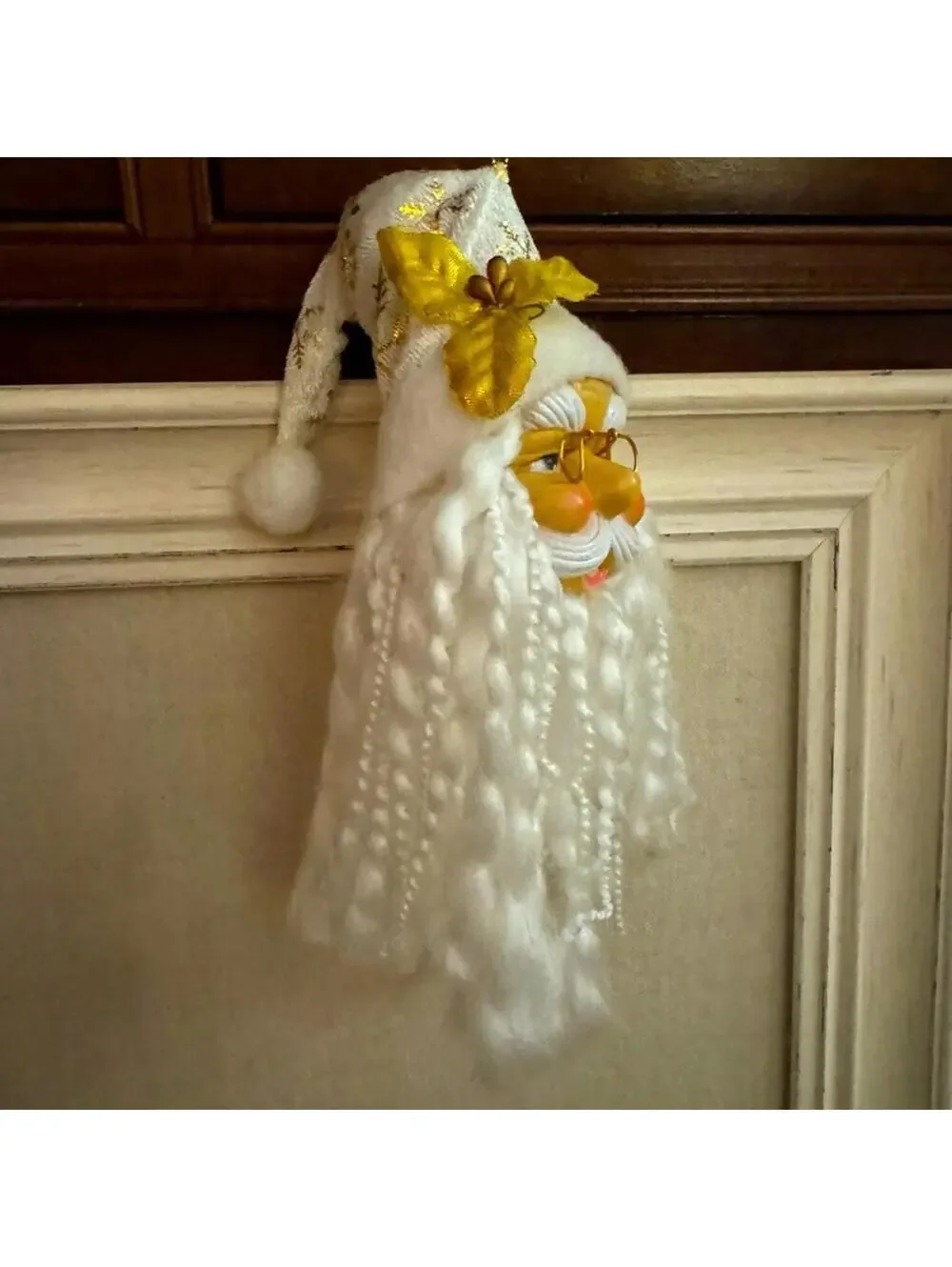 Vintage Santa hanging ornament